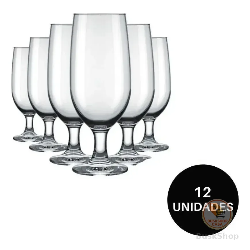 Jogo 12 Taças Cerveja Chopp 300ml Nadir Floripa Vidro