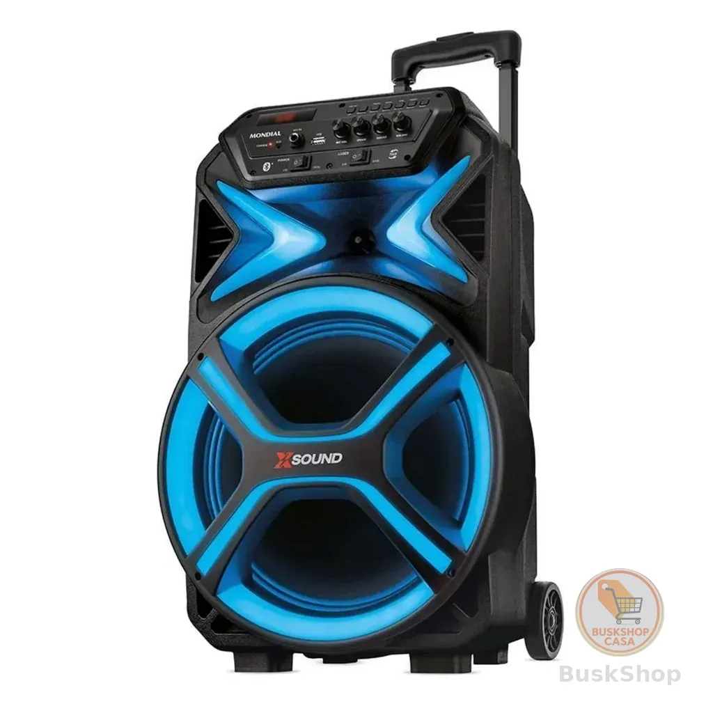 Caixa de Som Amplificadora Mondial CM-550-L com Led 550W