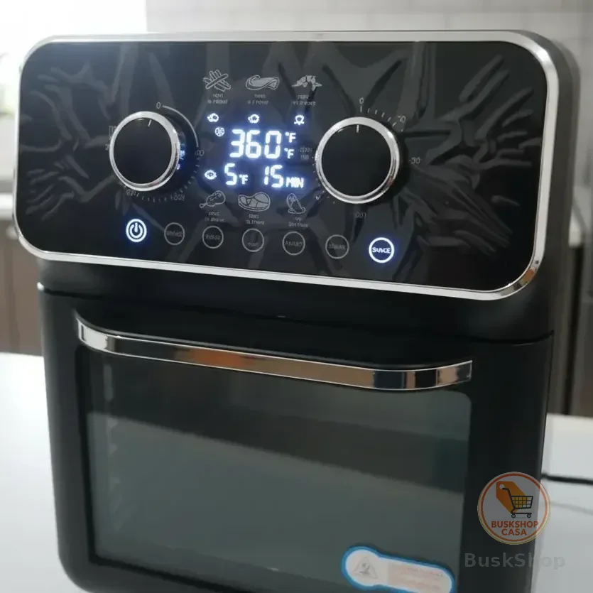 Forno E Fritadeira Elétrica  Air Fryer Home Land 12l 1700w Preto 127v