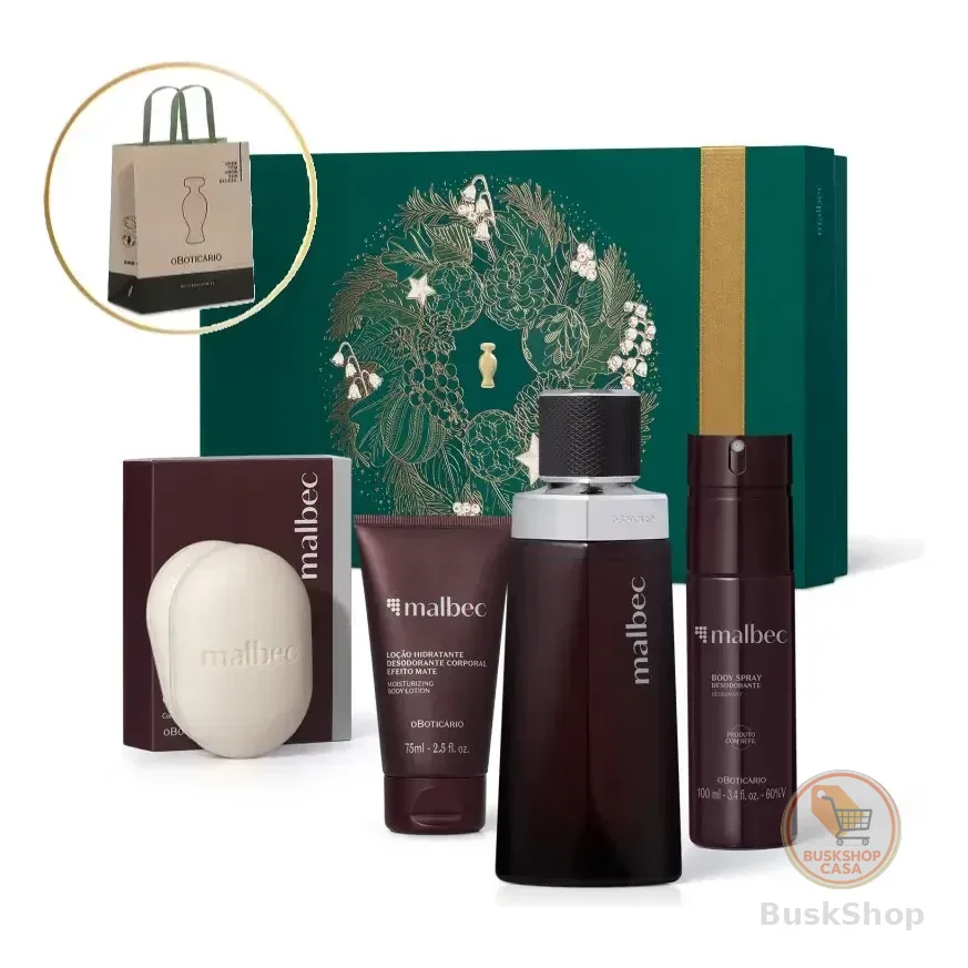 Malbec Kit Presente Premium (4 Itens) O Boticário