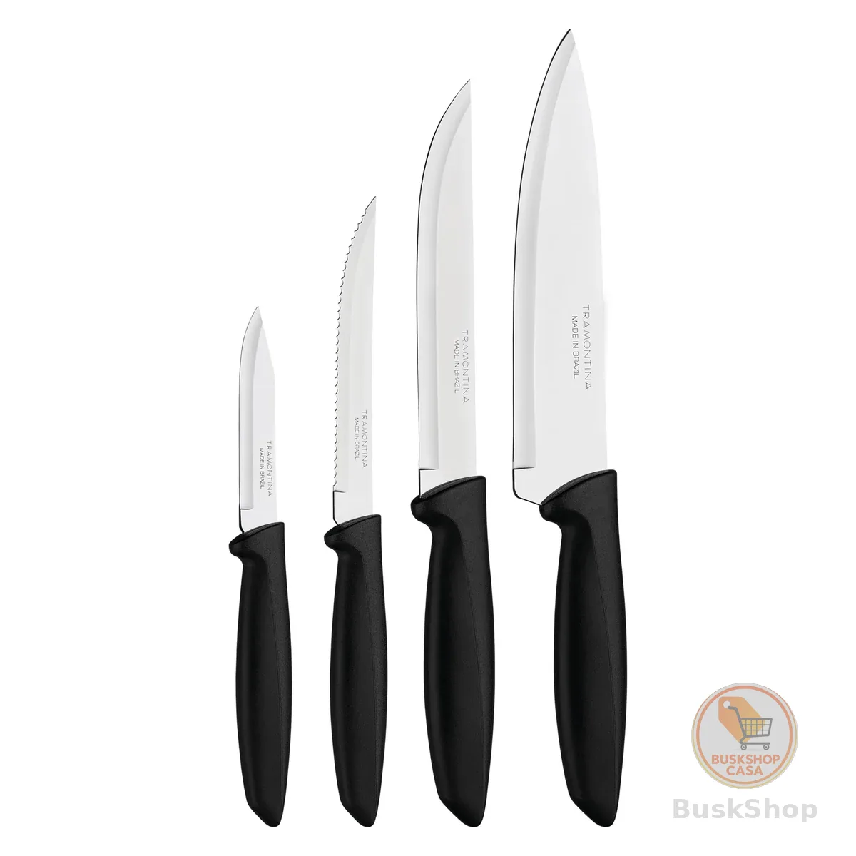 Tramontina JOGO FACAS INOX 4PC PLENUS PRE, Preto