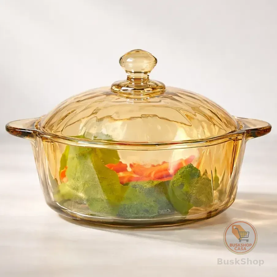 Panela Tigela Vidro Mimo Microondas E Forno 16cm Âmbar Âmbar