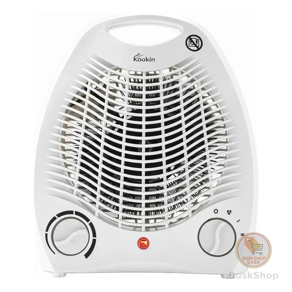 Aquecedor De Ar Kookin Kna1500 Elétrico Termoventilação 1500w Com Proteção Contra Tombamento Branco