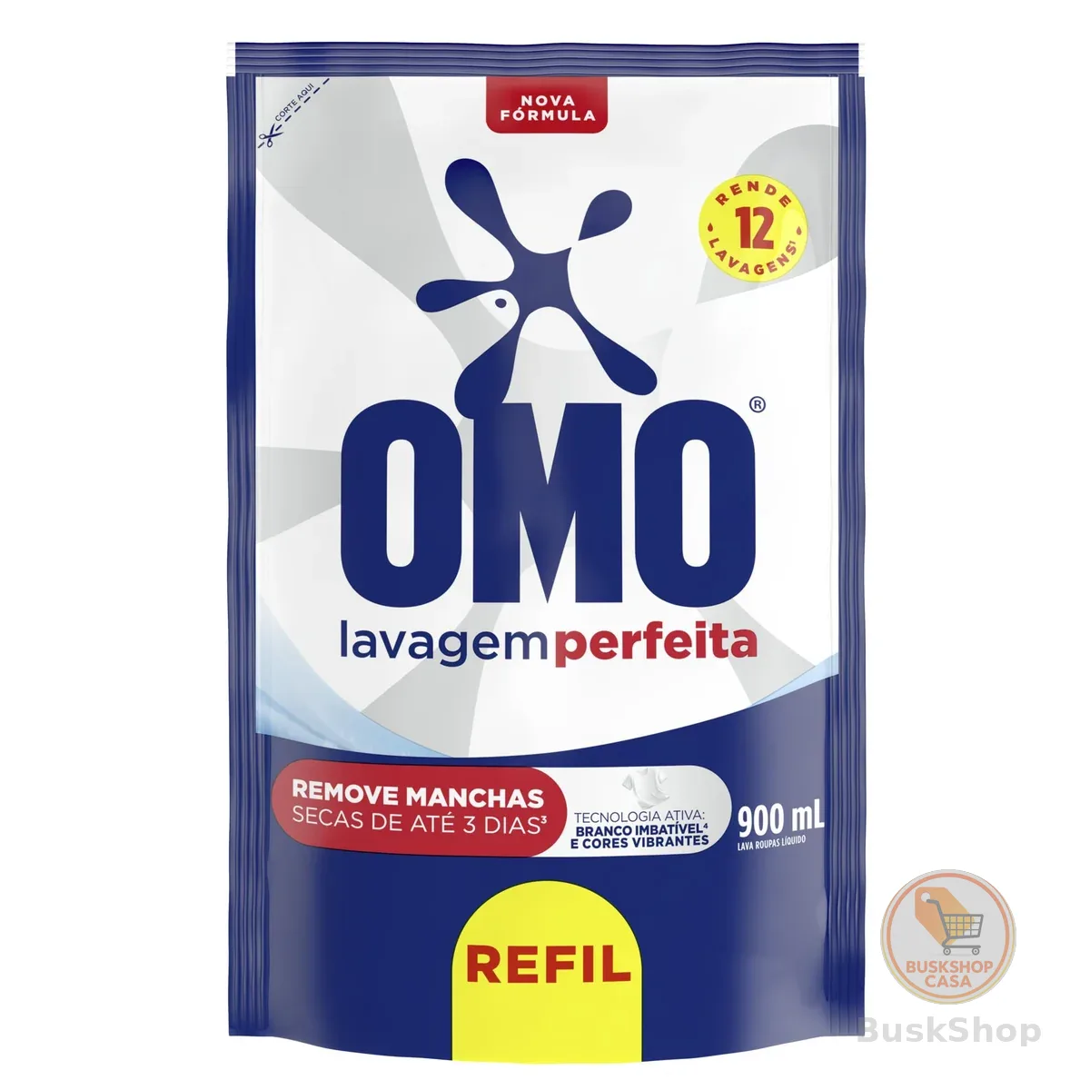 OMO Sabão Líquido Refil Omo Lavagem Perfeita Refil 900Ml
