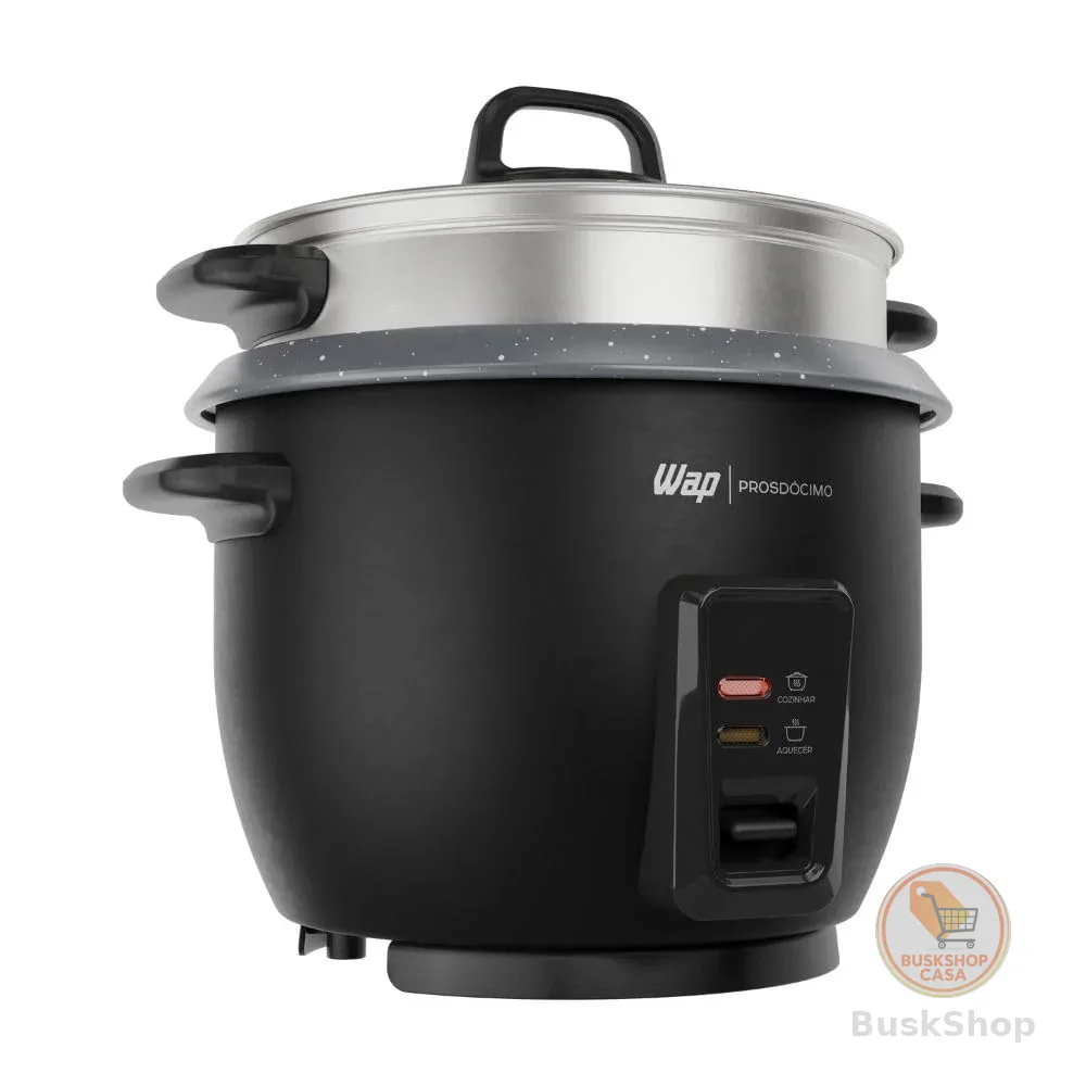 WAP Panela de Arroz Elétrica WRC1000 2 em 1, Suporte para Cozimento de Legumes à Vapor e Desligamento Automático 220V