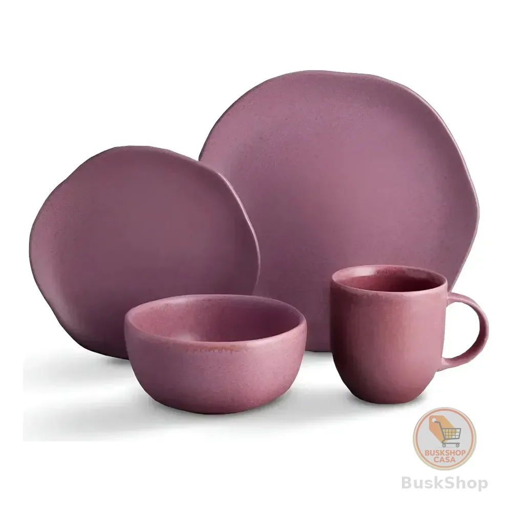 Aparelho De Jantar Gulupa Conjunto 16 Peças Cerâmica - Dolce Violeta