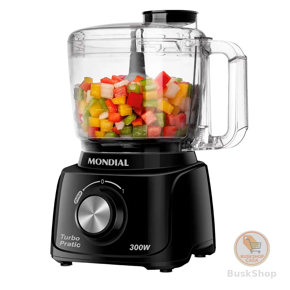 MONDIAL Mini Processador Turbo Pratic, Preto, 300W, 110V - MP-16-B