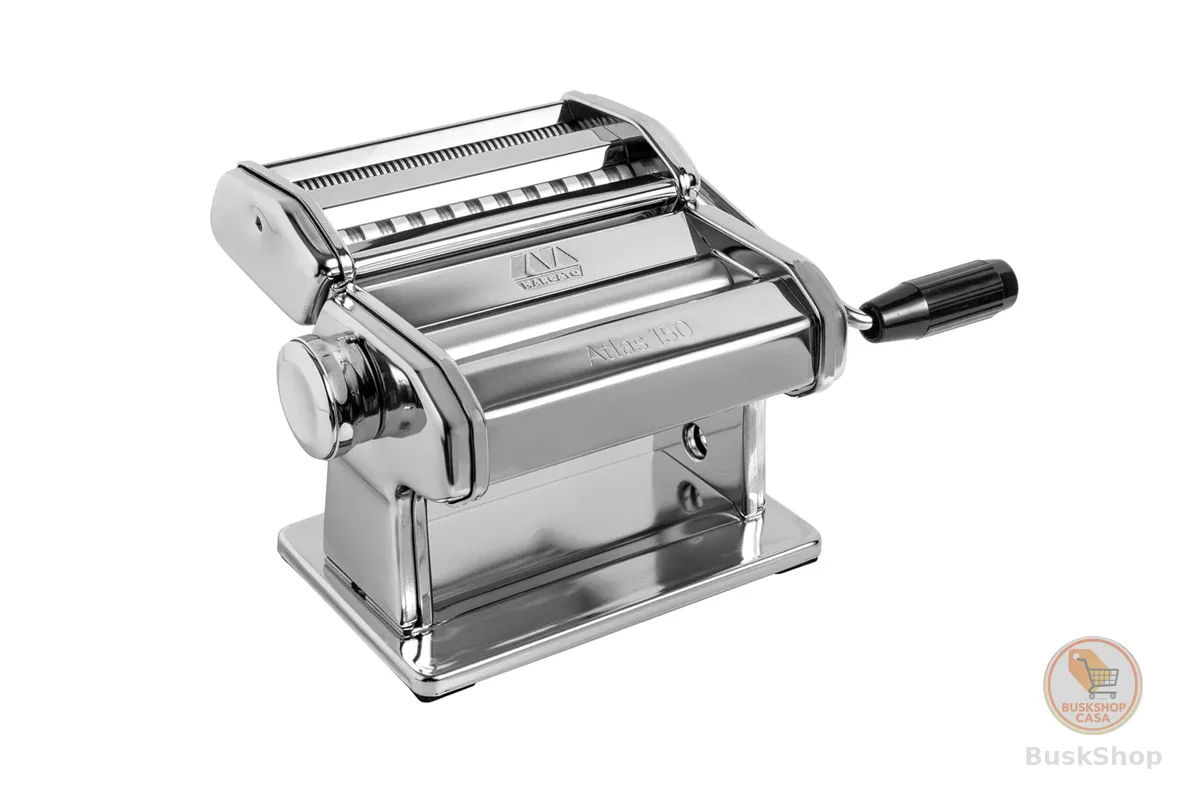 MARCATO Feito na Itália Atlas 150 Classic Manual Massa Machine, aço cromado. Faz lasanha, fettuccine e tagliolini.