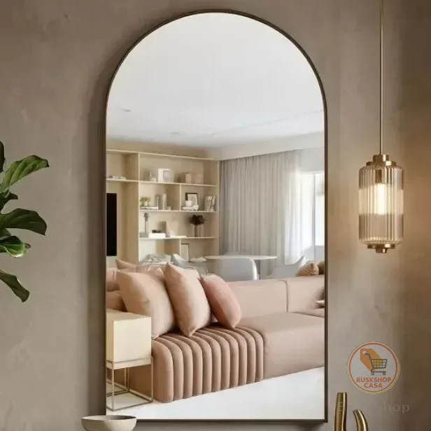 Espelho 100x50 Decorativo Grande Corpo Inteiro Com Moldura Caramelo