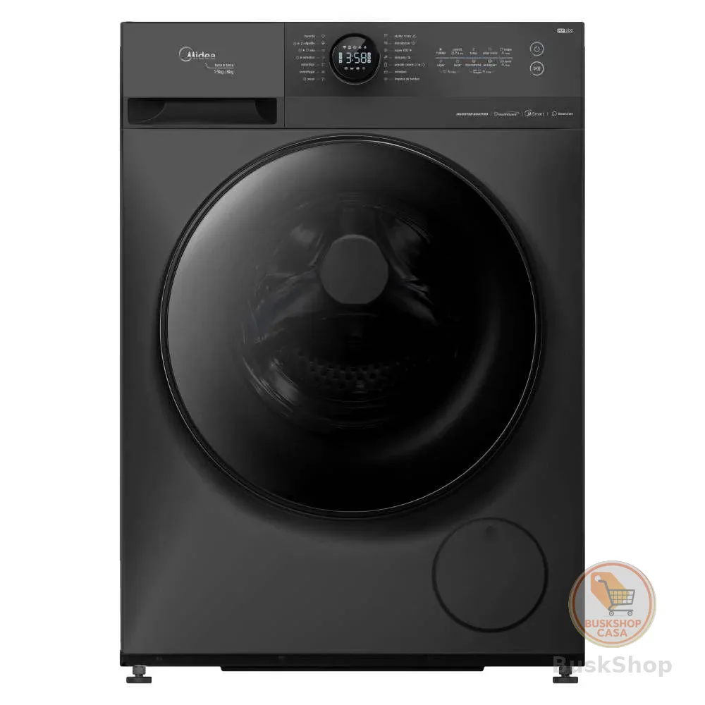 Lavadora de Roupas Lava e Seca Midea 13kg 127V Titanium MF200D130WBGK01