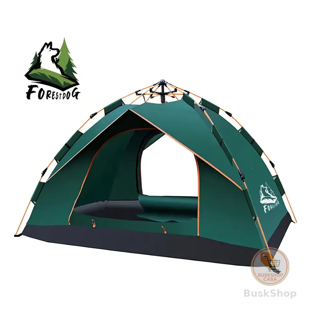 Forestdog Barraca Camping 3-4 Pessoas Automática Acampamento Barraca Para Acampar, 210*200*135cm Tecido Oxford, Verde