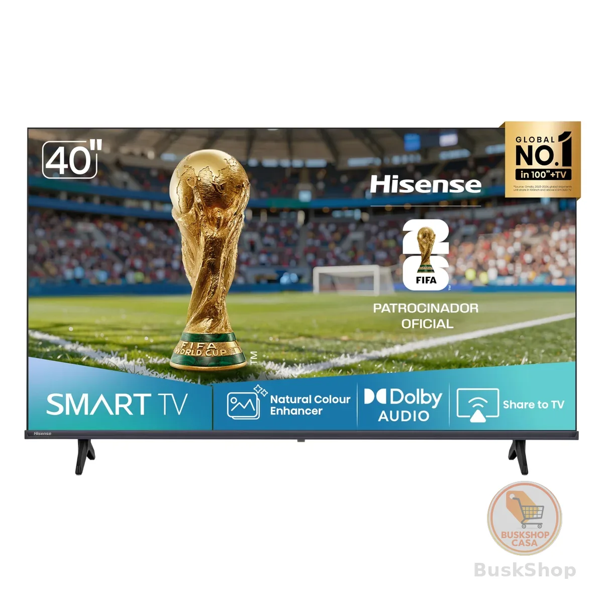 Hisense Smart TV FHD 40" Polegadas 40A4NV com HDR10, DTS Virtual X, Compatibilidade Alexa e Google Home