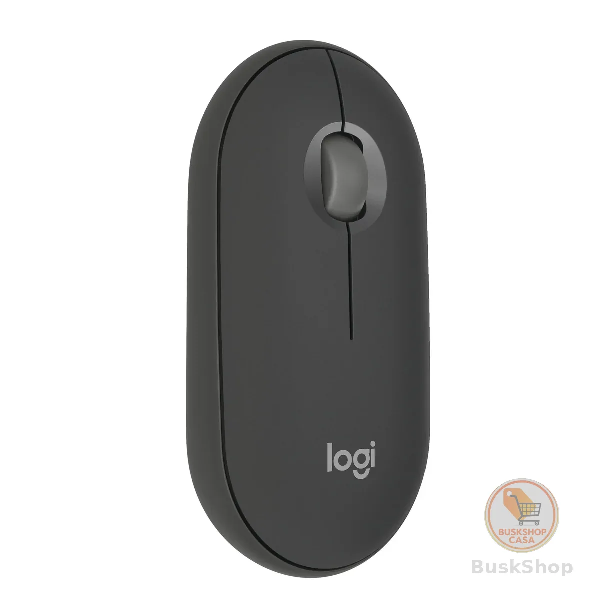 Mouse sem fio Logitech Pebble 2 M350s com Clique Silencioso, Design Slim Ambidestro, Conexão Bluetooth e Pilha Inclusa - Grafite