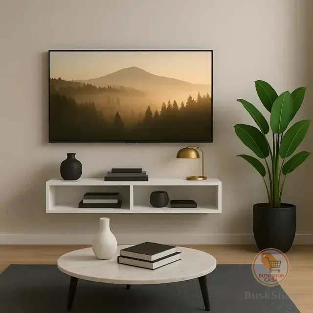 Rack Nicho Suspenso Mdf Sala Quarto Tv Objetos Decoração