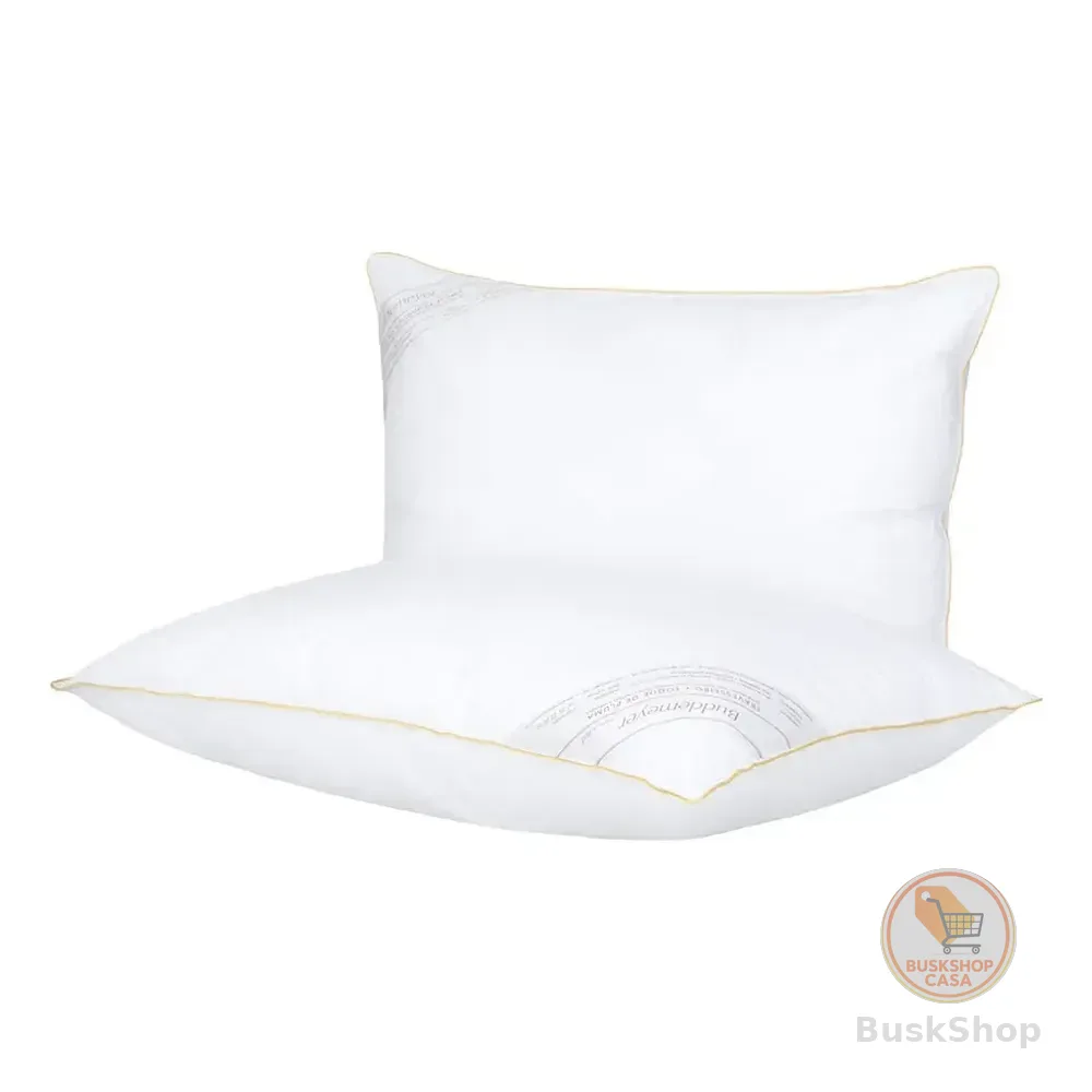 Kit Travesseiro 50x70cm Buddemeyer Toque de Pluma Algodão Branco 2 peças