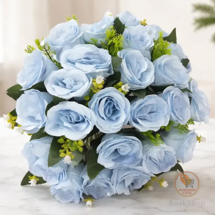 Buquê Rosas Artificiais 24rosas Arranjo Decoração
