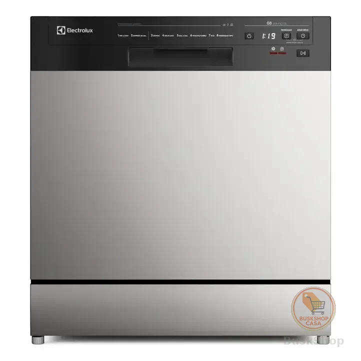Lava-louça Electrolux Inox Com Programa Lava E Seca LS08E Cinza