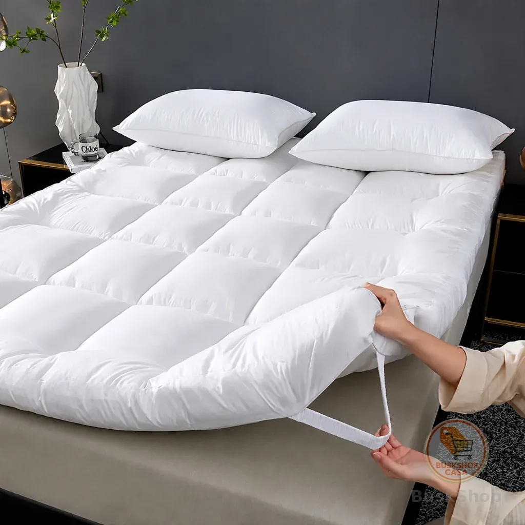 Pillow Top King Size/Queen/Casal/Solteiro 400 Fios Extra Macio Protetor de Colchão Branco