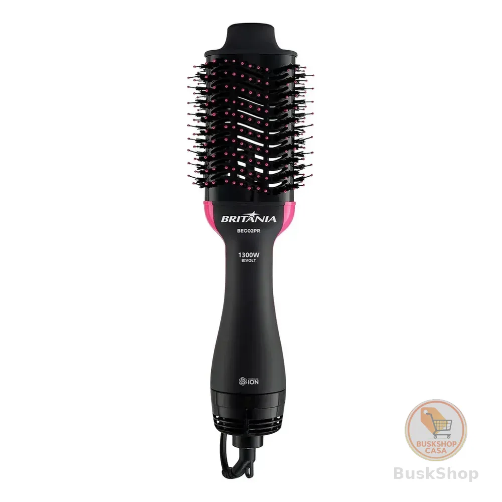 Britânia Escova Secadora Bec02pr 4 Em 1 1300w Cor Preto e Rosa