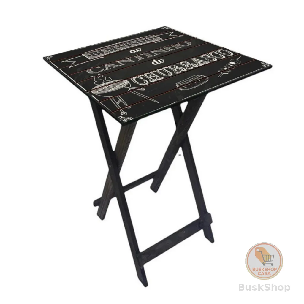 Mesa Dobrável de Madeira Versátil  Ideal para Lazer