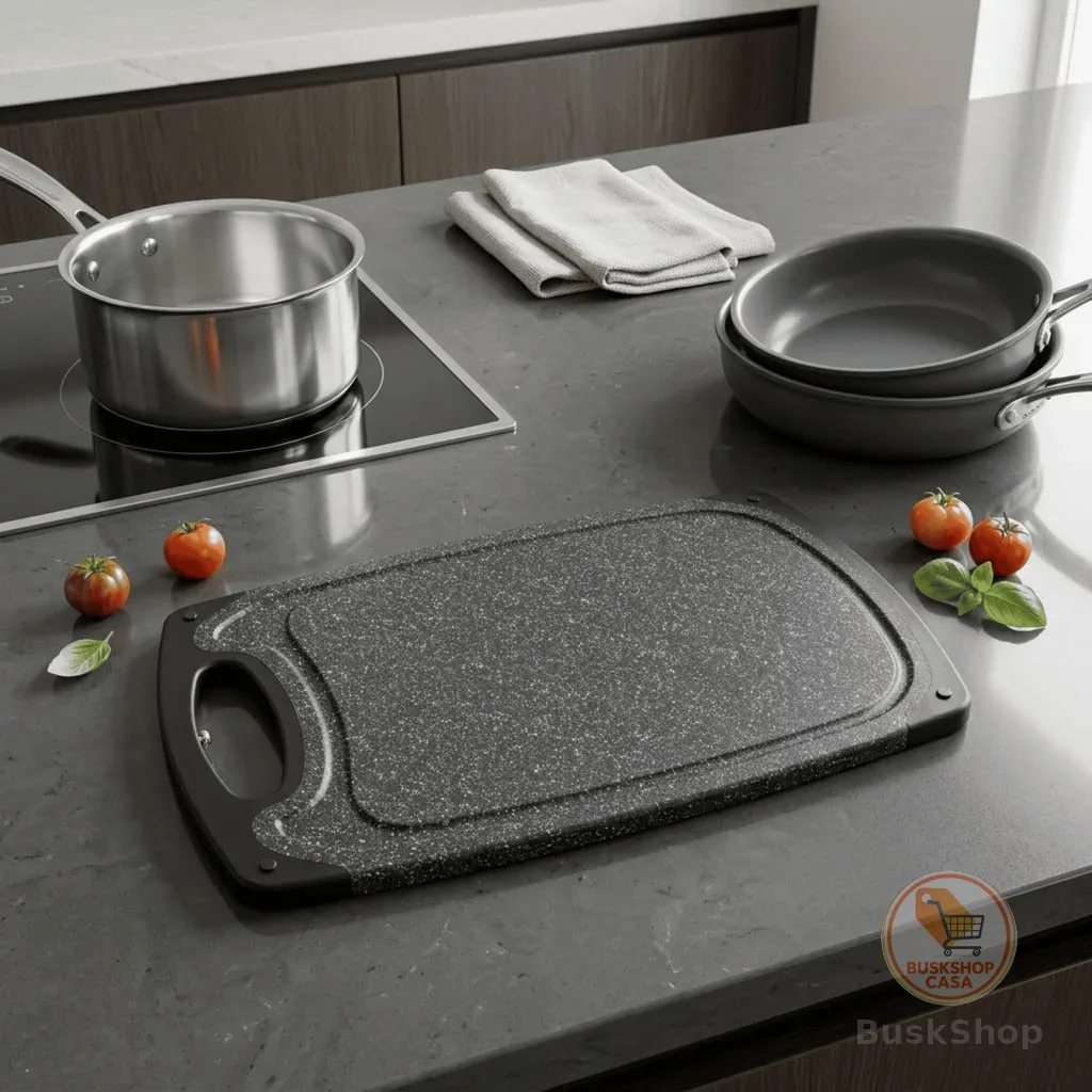 Tabua Multiuso Polipropileno Para Corte De Carnes Cor Preto 30x20cm Antiderrapante CHEF D