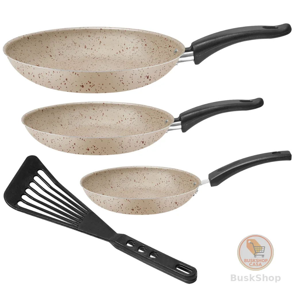 Jogo De Frigideira Antiaderente Kit 3 Peças