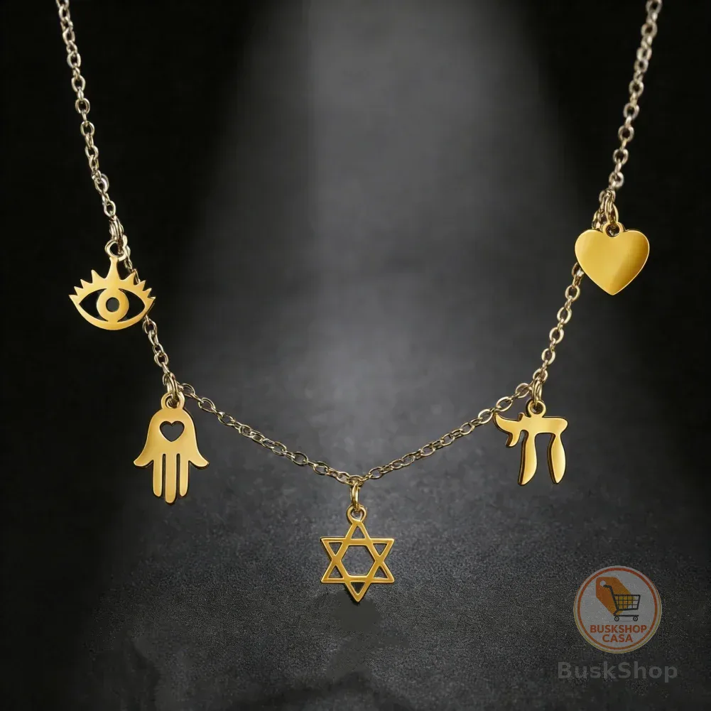 Colares com Pingente Estrela de Davi com Olho de Hórus, Joias Amuleto para Homens e Mulheres, Presentes de Joias Judaicas e Cristãs