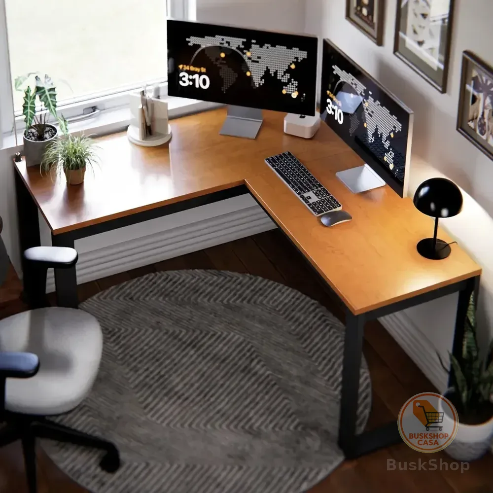 Mesa Escrivaninha Para Pc De Canto Berlim Em L Para Computador Home Office Estudo Trabalho Gamer Moderna Cinamomo Preta