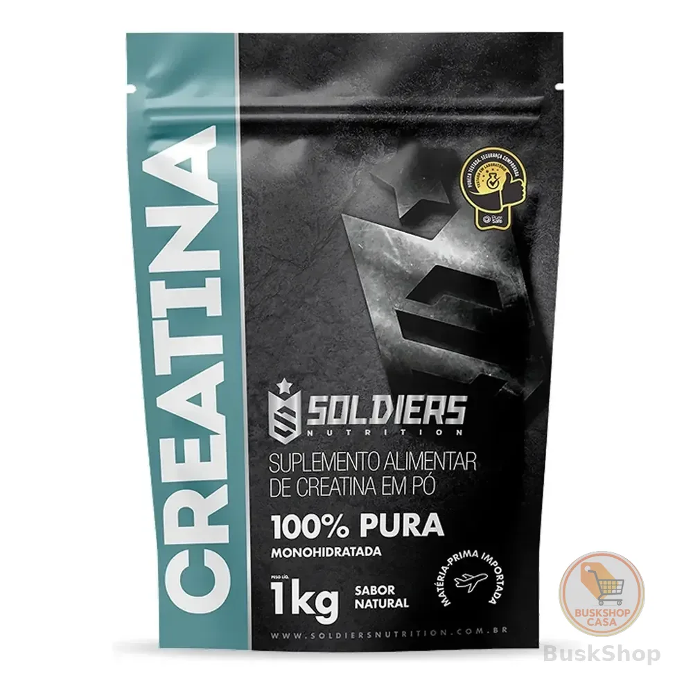 Creatina 1kg Suplemento Monohidratada em pó 100% Pura - Soldiers Nutrition