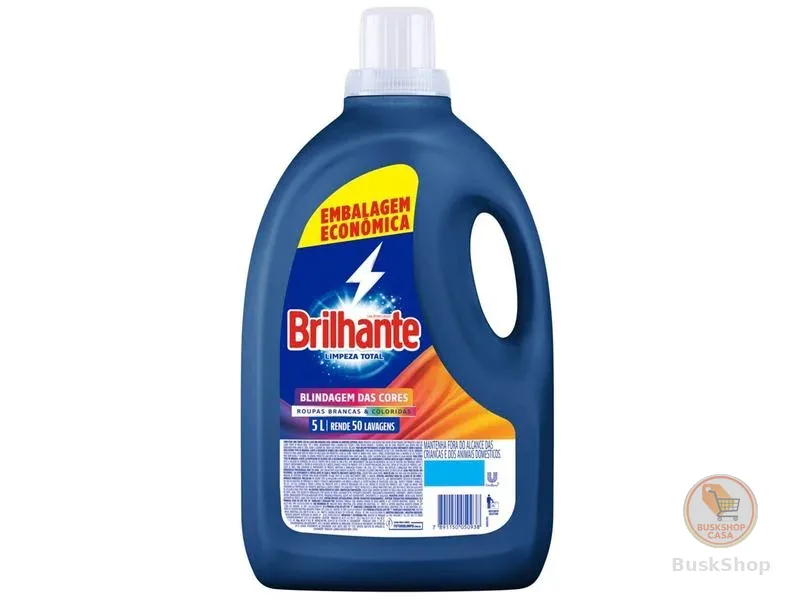 Brilhante Lava Roupas Líquido Limpeza Total 5 L