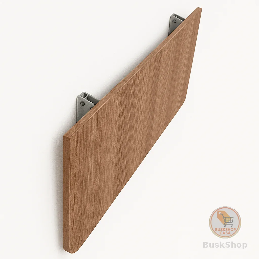 Mesa Dobravel Retratil de Parede Suspensa Borda Redonda