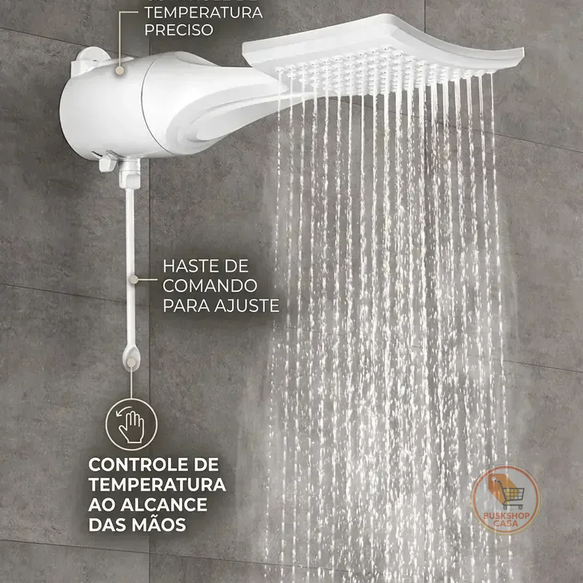 Chuveiro Loren Shower Ultra Eletrônica 7500w Lorenzetti Branco 7.5 Kw