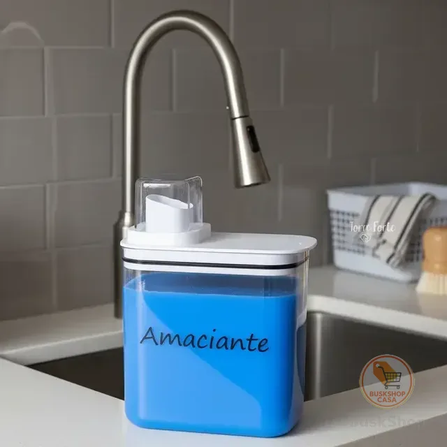 Pote Hermético Porta Sabão Em Pó Líquido Copo Medidor