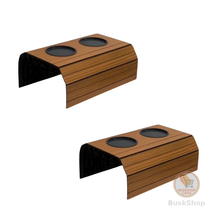 Kit 2 Esteira Sofá  Porta Copos Suporte Mdf