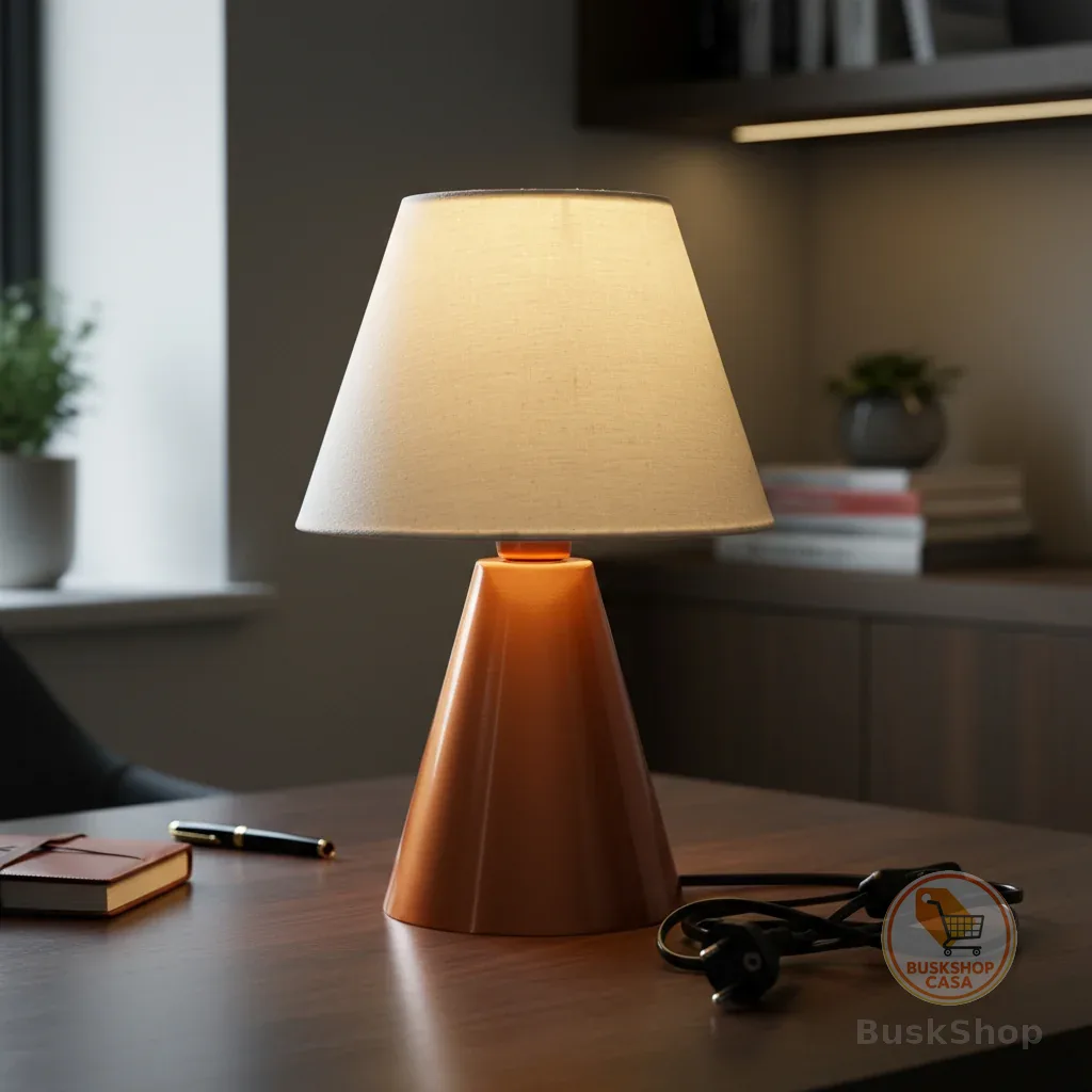 luminária abajur de Mesa Cone Cobre Com Cúpula algodão canto de Sala Quarto cabeceira de cama Escritório
