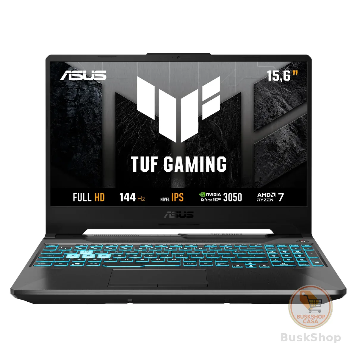 Notebook Gamer ASUS TUF Gaming A15, RTX3050 AMD RYZEN 7, 16 GB, 512 GB SSD, W11 Home, 15.6'' IPS 144Hz, Graphite Black - FA506NCG-HN217W