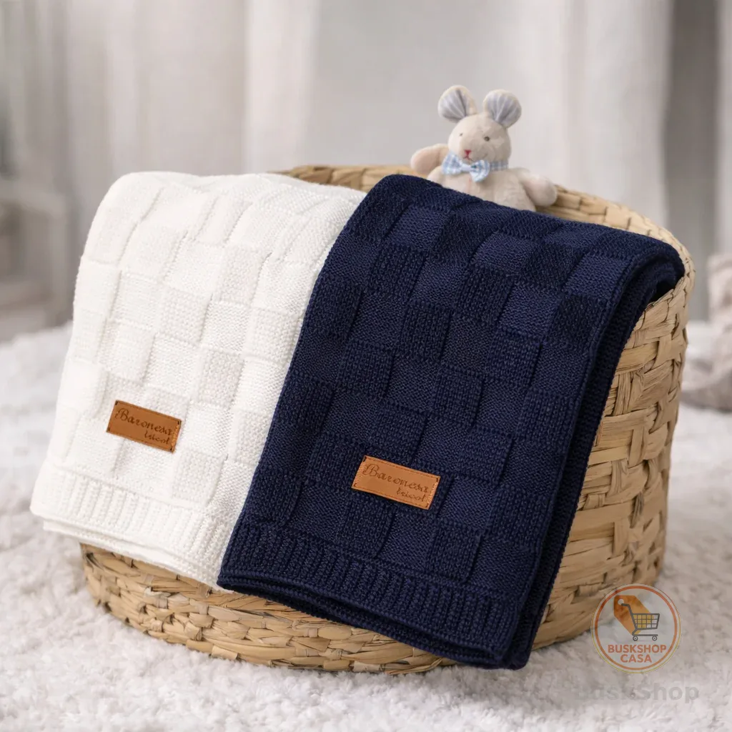 Kit 2 Manta Bebê menina Tricot Maternidade Tricô Luxo Promoção alta qualidade