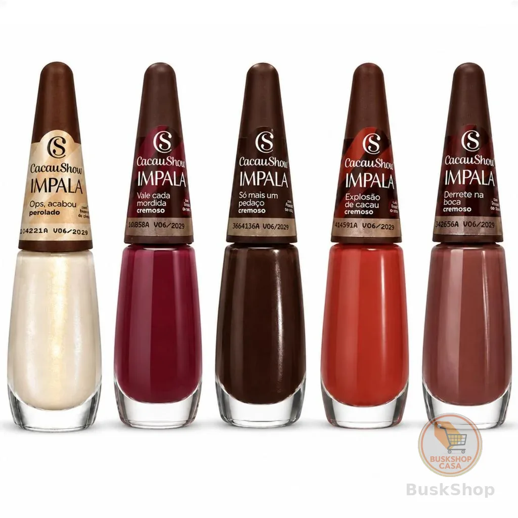 Kit Impala Cacau Show Completo Com 5 Esmaltes