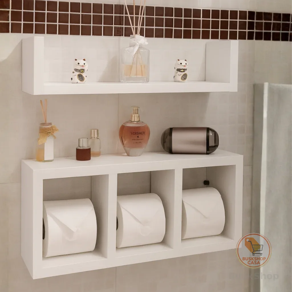 Nicho Prateleira 2 Unidades MDF Branco Decoração Instalação Invisível alta qualidade