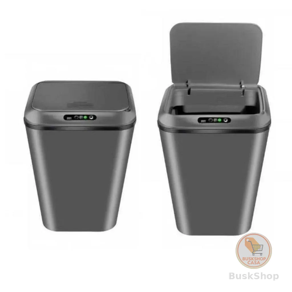 Lixeira16L com Sensor Movimento  Automático Inteligente Recarregavel Toque Cesto Lixo Casa