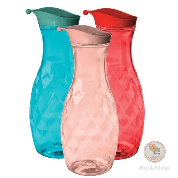 Garrafa Cristal 1200ml Color Sortida Ideal para Armazenamento de Bebidas e Uso Diário em Casa