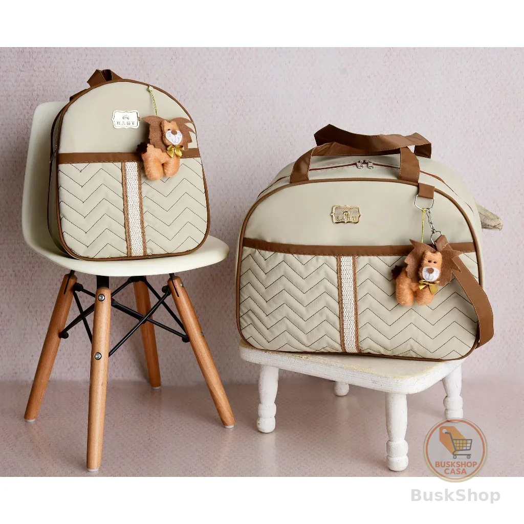 Kit Bolsa de Bebê 2 peças Mala Maternidade e Mochila de Passeio