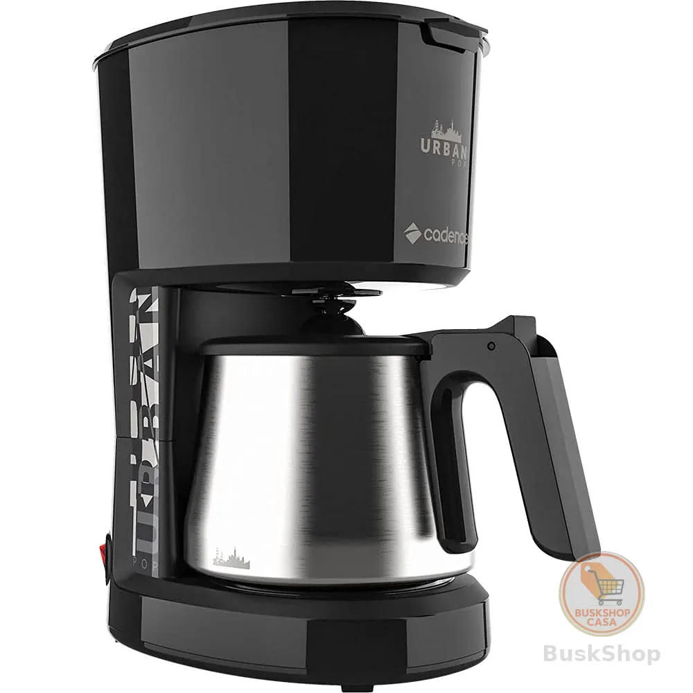 Cafeteira Urban Pop Preto/Inox, 110V, Cadence