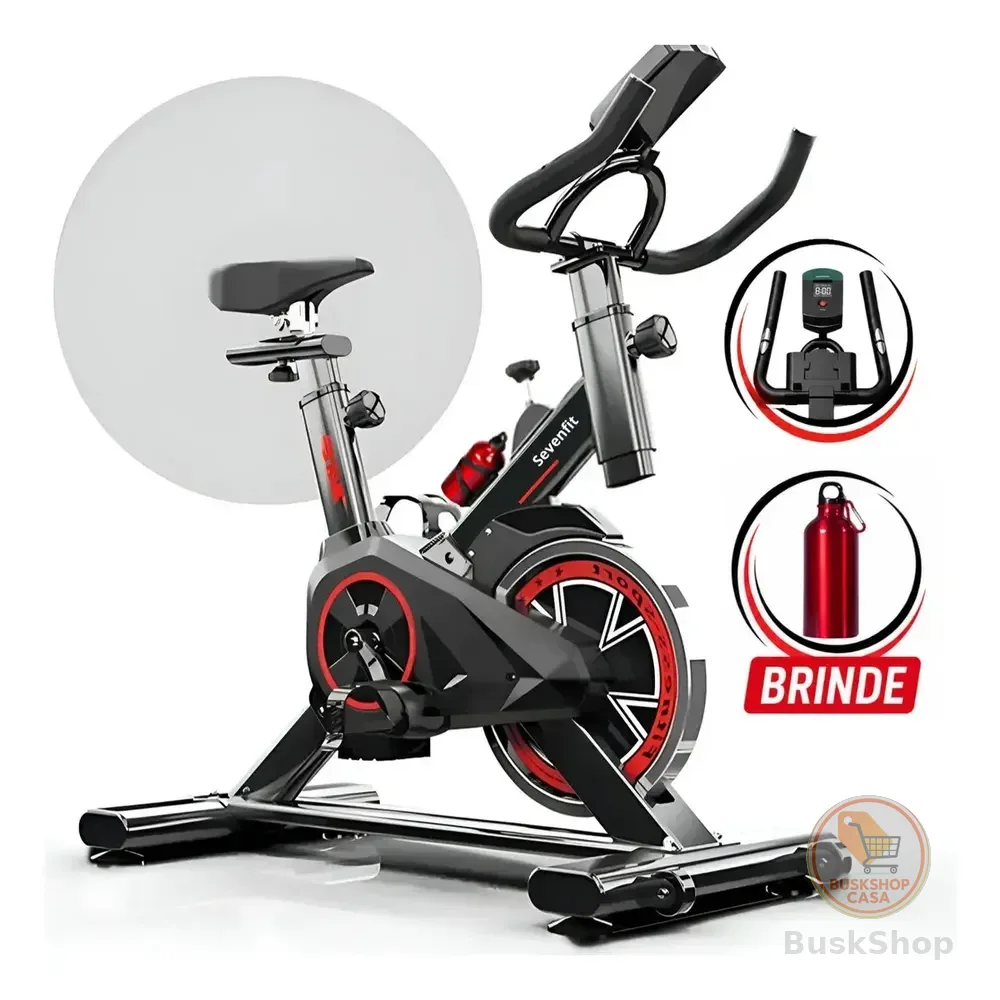 Bicicleta Ergométrica Bike Spinning Garrafa 6kg Sensação Inércia Com Medidor Cardíaco Fitness