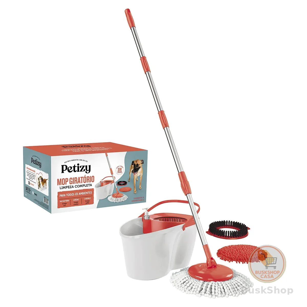 Petizy - Mop Giratorio Limpeza Completa - PET1607