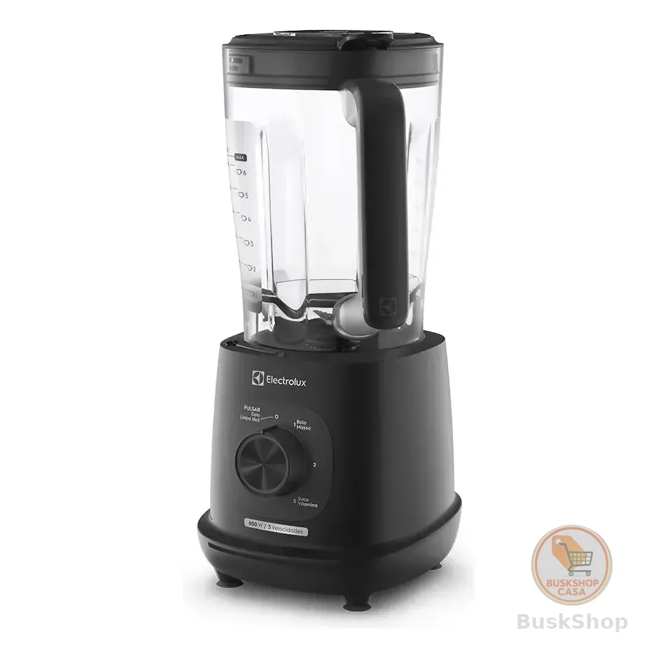 Liquidificador Electrolux 600W de Potência com 2.7 Litros de Capacidade 3 Velocidades Lâmina TriForce e Pés Antiderrapantes EBL700 Preto