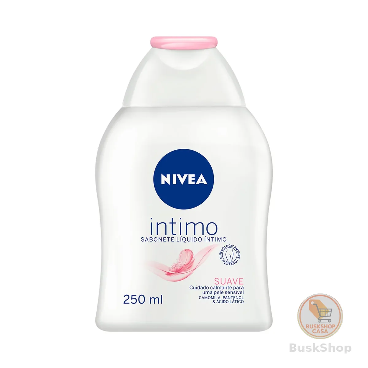 NIVEA Sabonete Líquido Íntimo Suave 250ml, Limpeza Delicada, Mantém pH Natural, Extrato de Camomila, Cuidado Calmante, Uso Diário