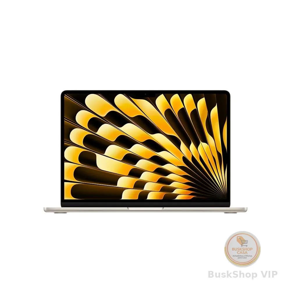 Apple 2025 MacBook Air (de 13 polegadas, Processador M4 da Apple com CPU 10‑core e GPU 10‑core, 24GB Memória unificada, 512 GB) - Luz das estrelas