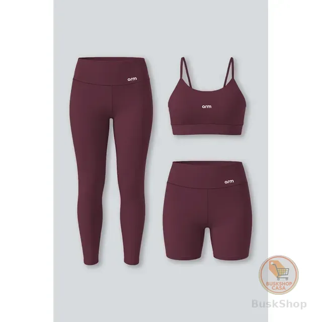Kit Conjunto Feminino Fitness Top Alça + Legging + Short