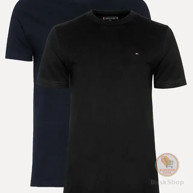 Camisetas Tommy Hilfiger Preta/marinho 2un - Original